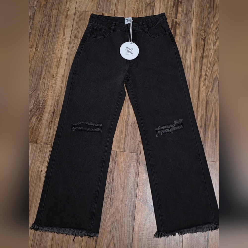 Princess Polly Dark Wide Leg Jeans